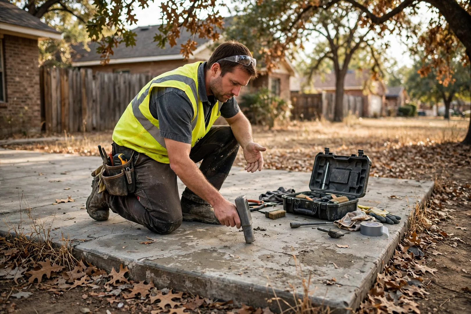 Corinth Concrete Contractors Elite technician testing system performance